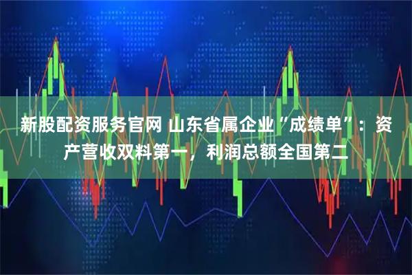 新股配资服务官网 山东省属企业“成绩单”：资产营收双料第一，利润总额全国第二